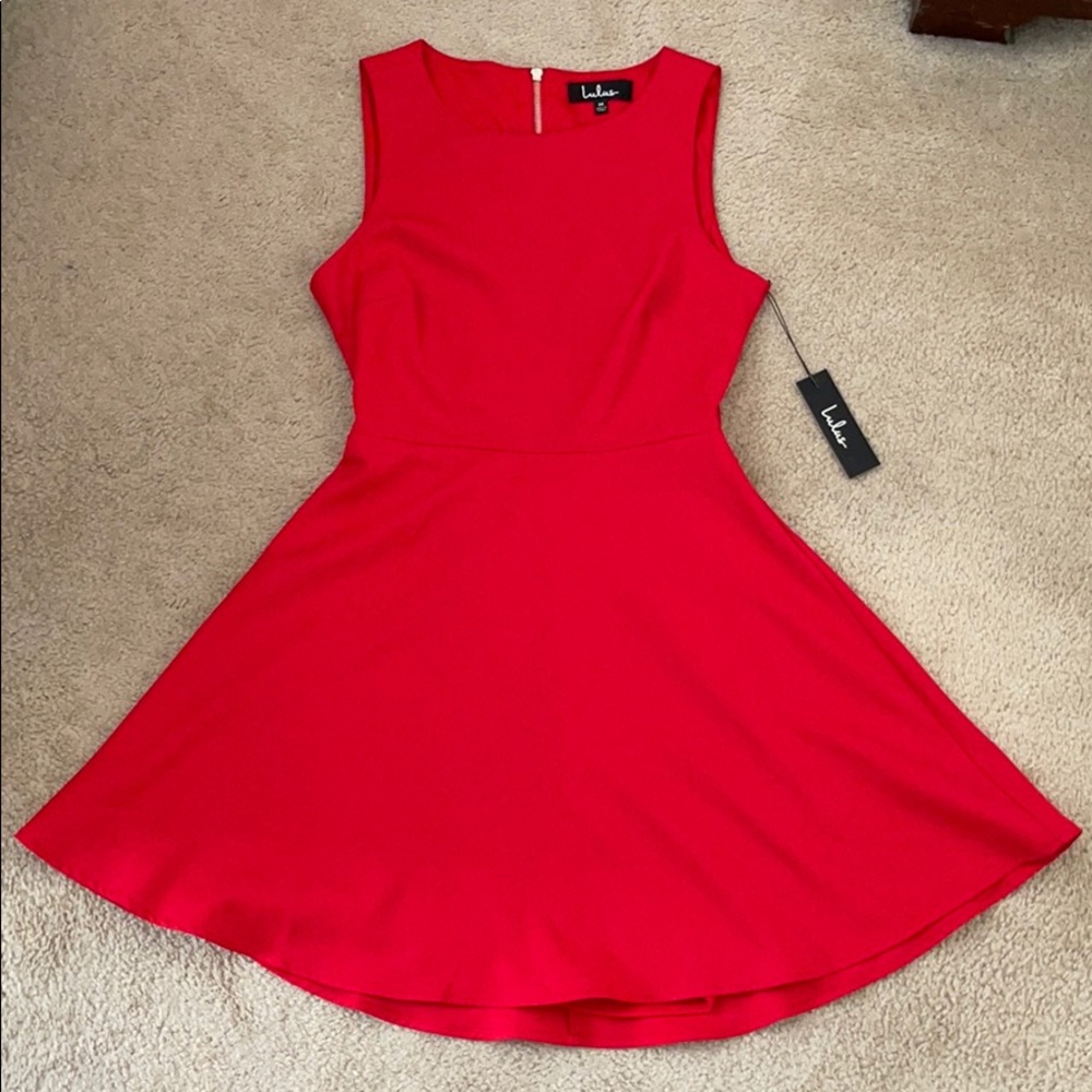 Just Us Red Skater Dress